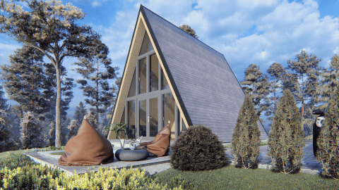 Dārza māja A-frame 32